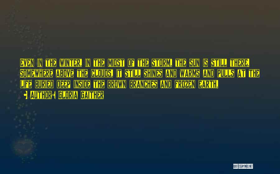 Gloria Gaither Quotes: Even In The Winter, In The Midst Of The Storm, The Sun Is Still There. Somewhere Above The Clouds, It