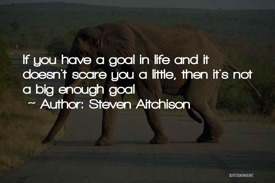Steven Aitchison Quotes: If You Have A Goal In Life And It Doesn't Scare You A Little, Then It's Not A Big Enough