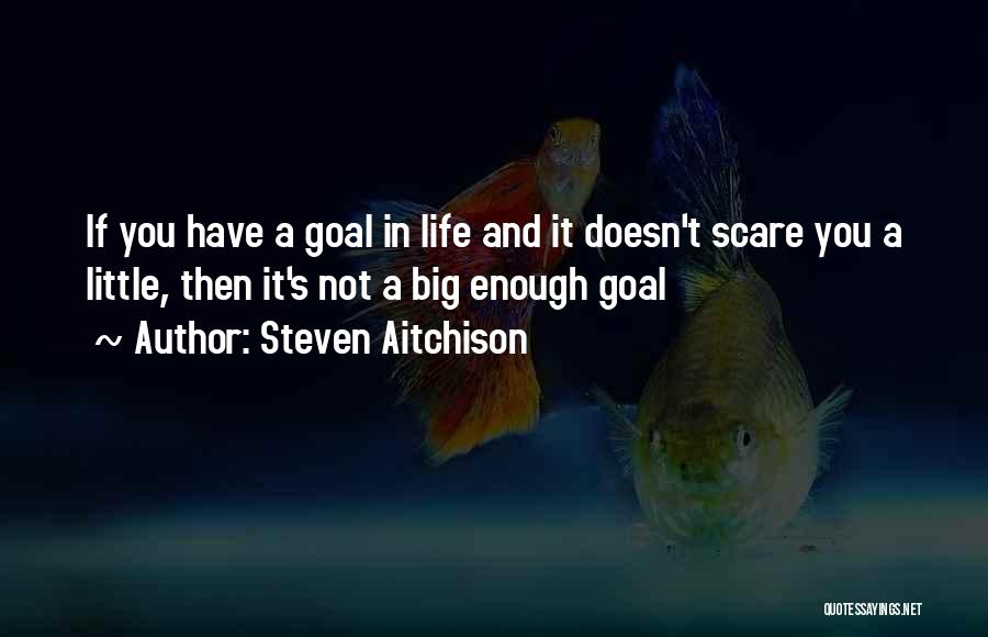 Steven Aitchison Quotes: If You Have A Goal In Life And It Doesn't Scare You A Little, Then It's Not A Big Enough