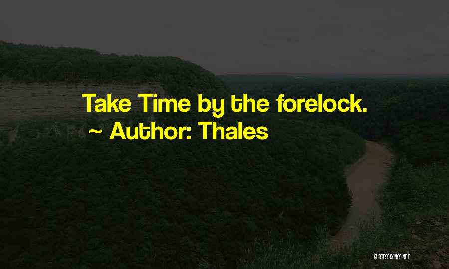 Thales Quotes: Take Time By The Forelock.