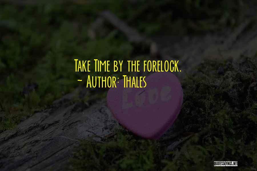 Thales Quotes: Take Time By The Forelock.