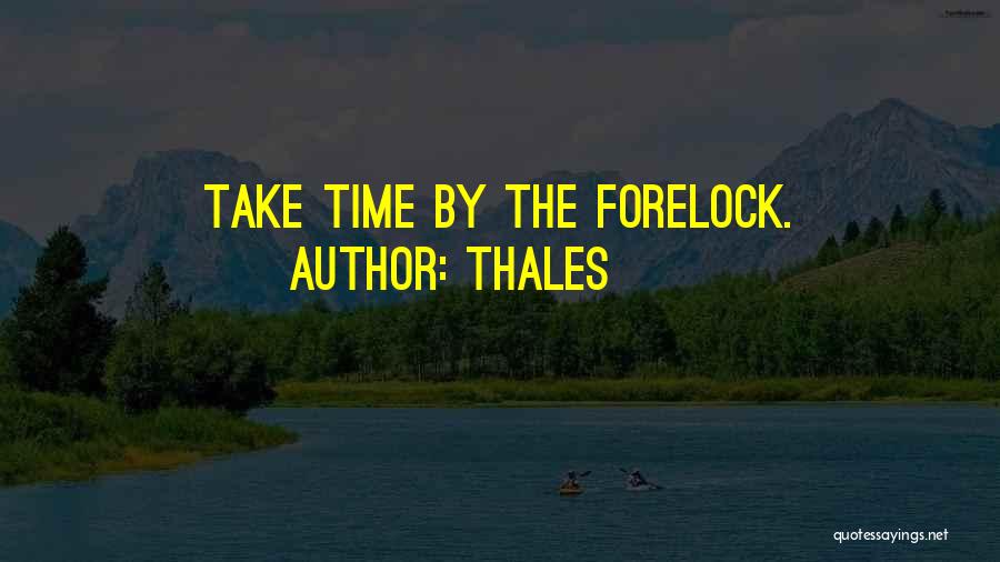 Thales Quotes: Take Time By The Forelock.