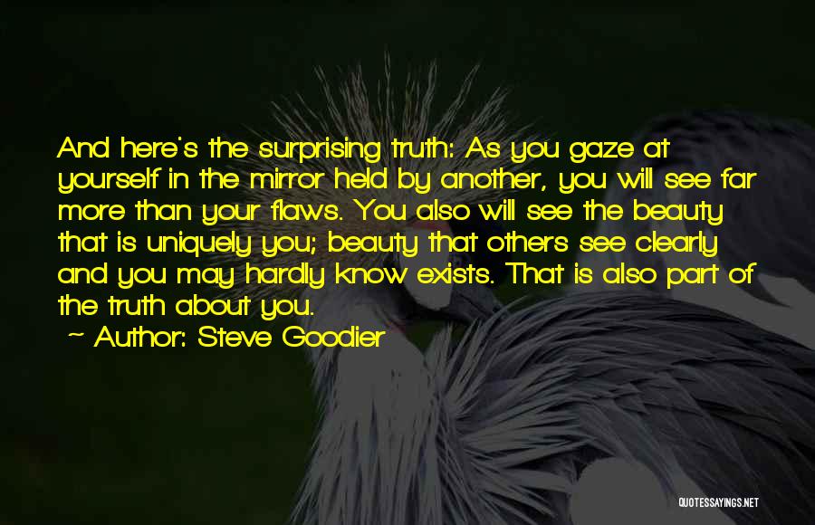 Steve Goodier Quotes: And Here's The Surprising Truth: As You Gaze At Yourself In The Mirror Held By Another, You Will See Far