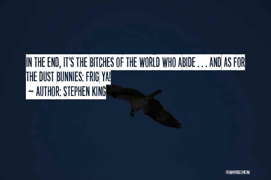 Stephen King Quotes: In The End, It's The Bitches Of The World Who Abide . . . And As For The Dust Bunnies: