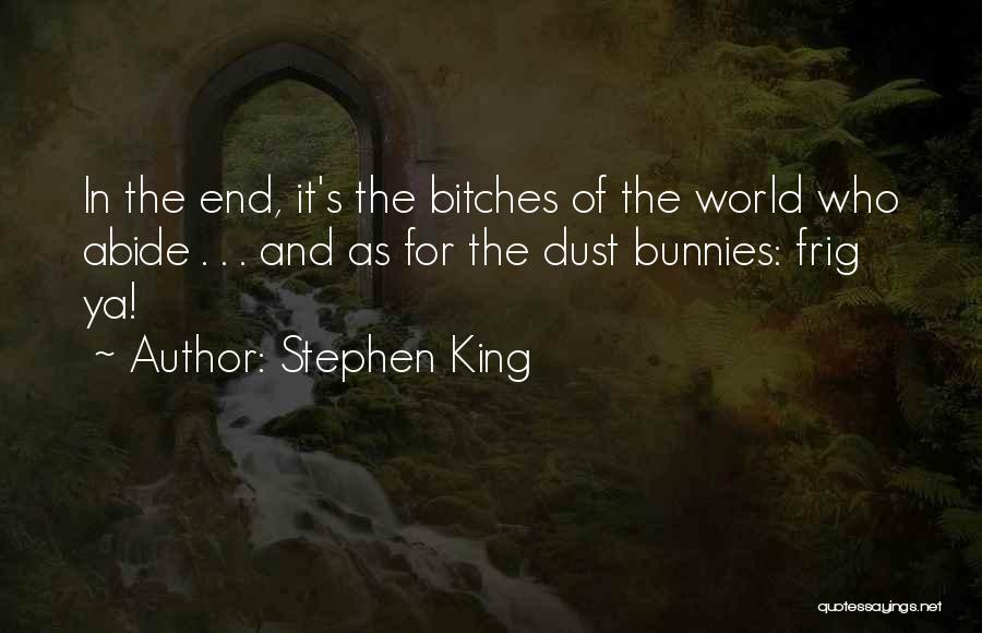 Stephen King Quotes: In The End, It's The Bitches Of The World Who Abide . . . And As For The Dust Bunnies: