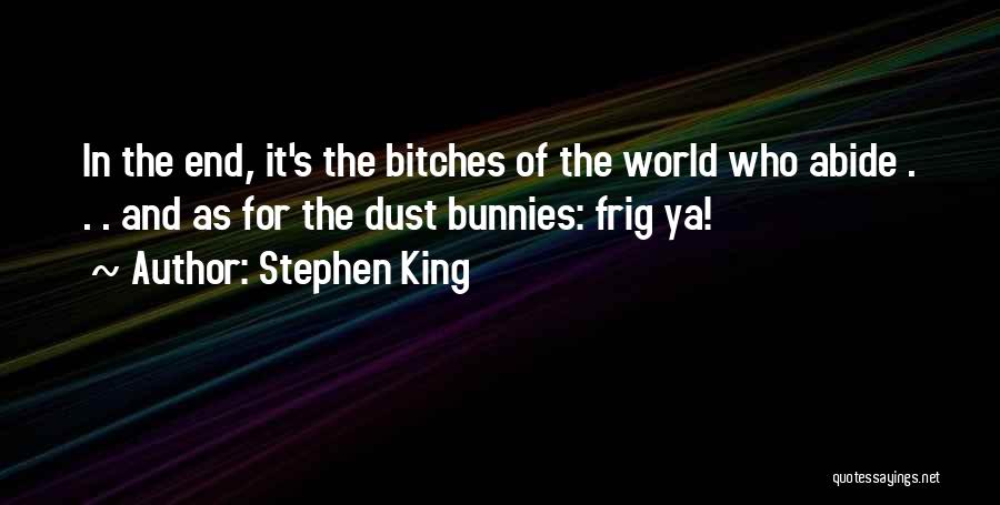 Stephen King Quotes: In The End, It's The Bitches Of The World Who Abide . . . And As For The Dust Bunnies: