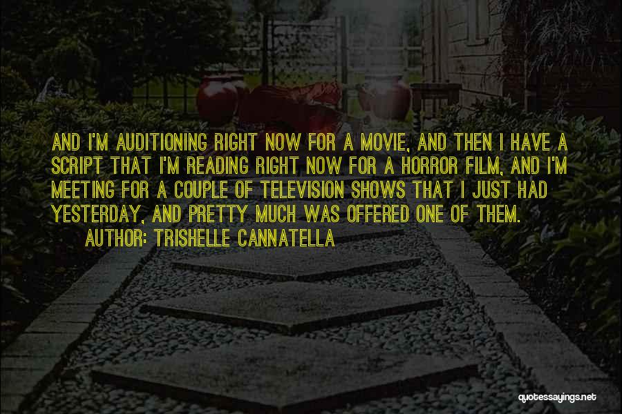 Trishelle Cannatella Quotes: And I'm Auditioning Right Now For A Movie, And Then I Have A Script That I'm Reading Right Now For