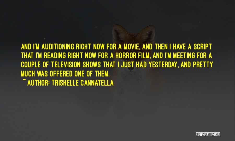 Trishelle Cannatella Quotes: And I'm Auditioning Right Now For A Movie, And Then I Have A Script That I'm Reading Right Now For