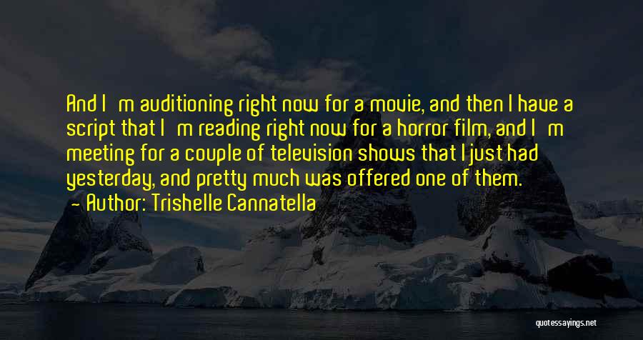 Trishelle Cannatella Quotes: And I'm Auditioning Right Now For A Movie, And Then I Have A Script That I'm Reading Right Now For