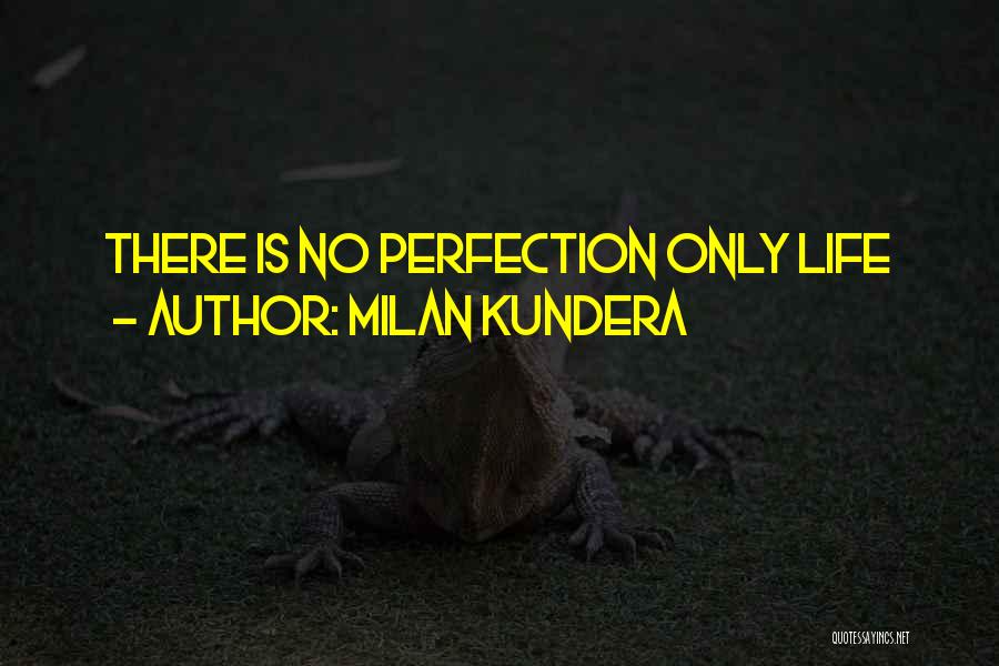 Milan Kundera Quotes: There Is No Perfection Only Life