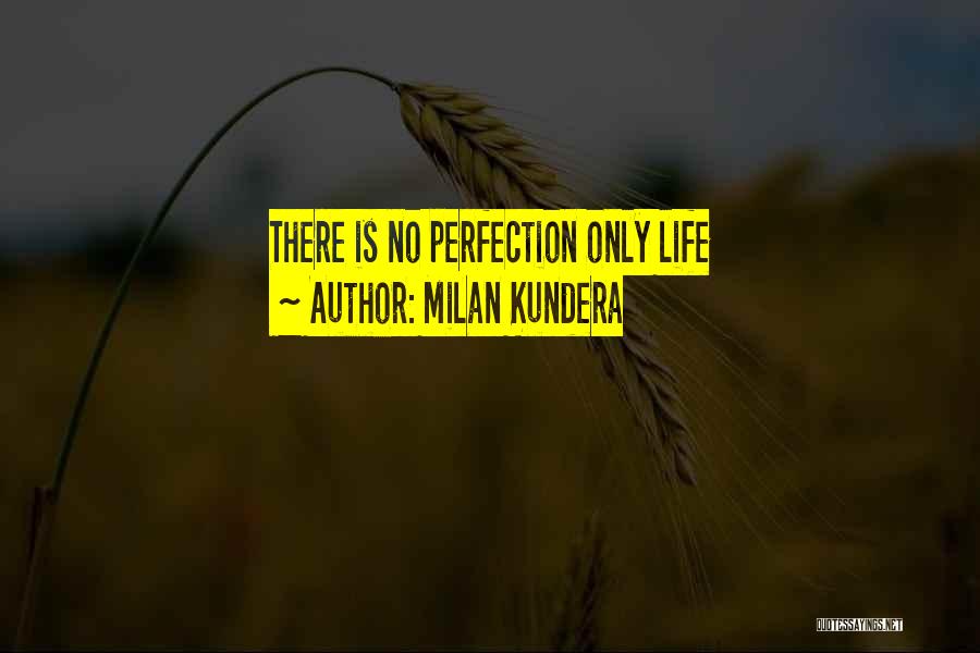 Milan Kundera Quotes: There Is No Perfection Only Life