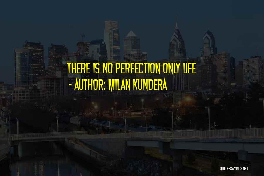 Milan Kundera Quotes: There Is No Perfection Only Life