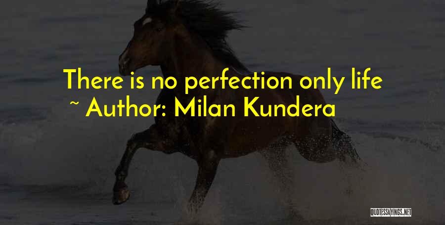 Milan Kundera Quotes: There Is No Perfection Only Life