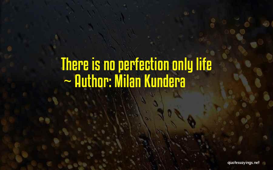 Milan Kundera Quotes: There Is No Perfection Only Life