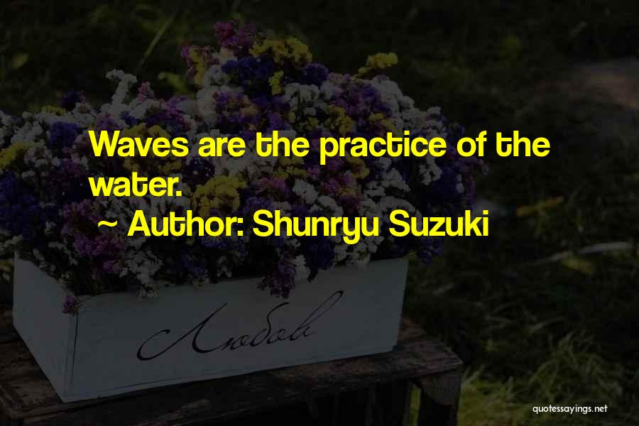 Shunryu Suzuki Quotes: Waves Are The Practice Of The Water.