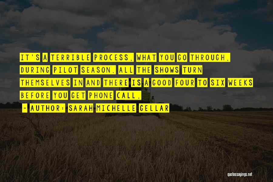 Sarah Michelle Gellar Quotes: It's A Terrible Process, What You Go Through, During Pilot Season. All The Shows Turn Themselves In And There Is