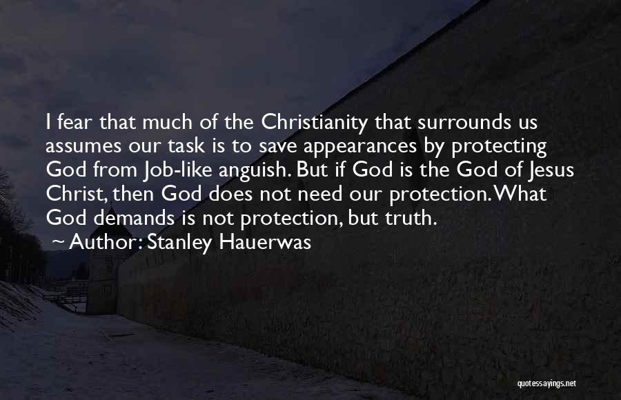 Stanley Hauerwas Quotes: I Fear That Much Of The Christianity That Surrounds Us Assumes Our Task Is To Save Appearances By Protecting God