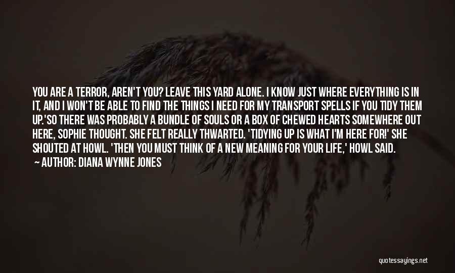 Diana Wynne Jones Quotes: You Are A Terror, Aren't You? Leave This Yard Alone. I Know Just Where Everything Is In It, And I