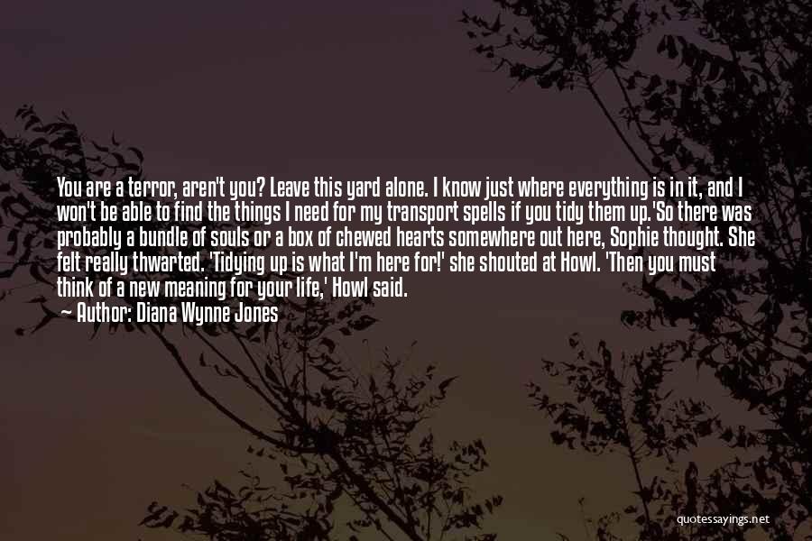 Diana Wynne Jones Quotes: You Are A Terror, Aren't You? Leave This Yard Alone. I Know Just Where Everything Is In It, And I