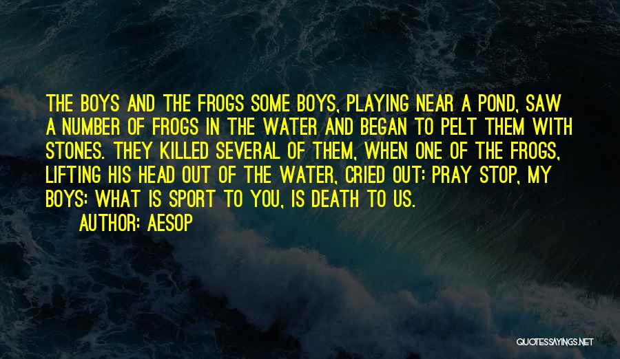 Aesop Quotes: The Boys And The Frogs Some Boys, Playing Near A Pond, Saw A Number Of Frogs In The Water And