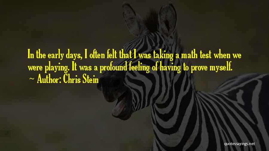 Chris Stein Quotes: In The Early Days, I Often Felt That I Was Taking A Math Test When We Were Playing. It Was
