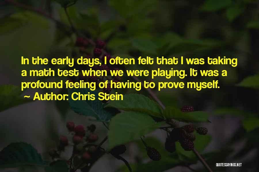 Chris Stein Quotes: In The Early Days, I Often Felt That I Was Taking A Math Test When We Were Playing. It Was