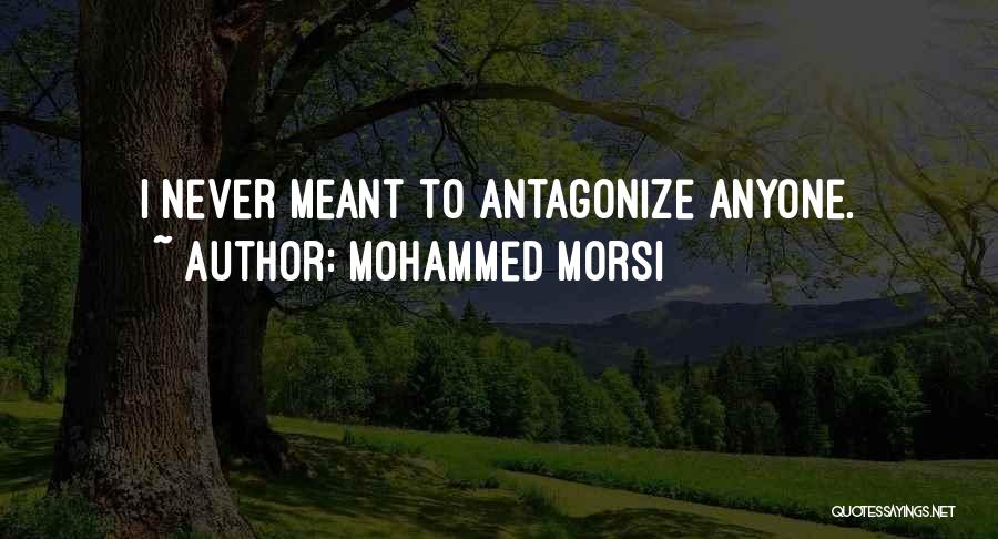 Mohammed Morsi Quotes: I Never Meant To Antagonize Anyone.