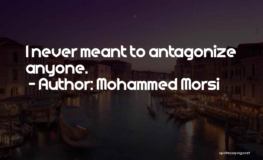 Mohammed Morsi Quotes: I Never Meant To Antagonize Anyone.