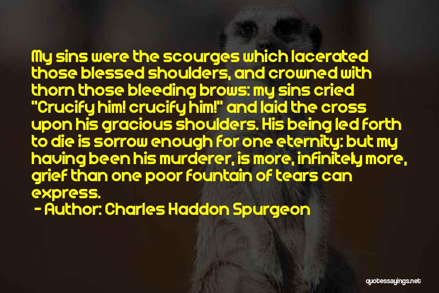 Charles Haddon Spurgeon Quotes: My Sins Were The Scourges Which Lacerated Those Blessed Shoulders, And Crowned With Thorn Those Bleeding Brows: My Sins Cried