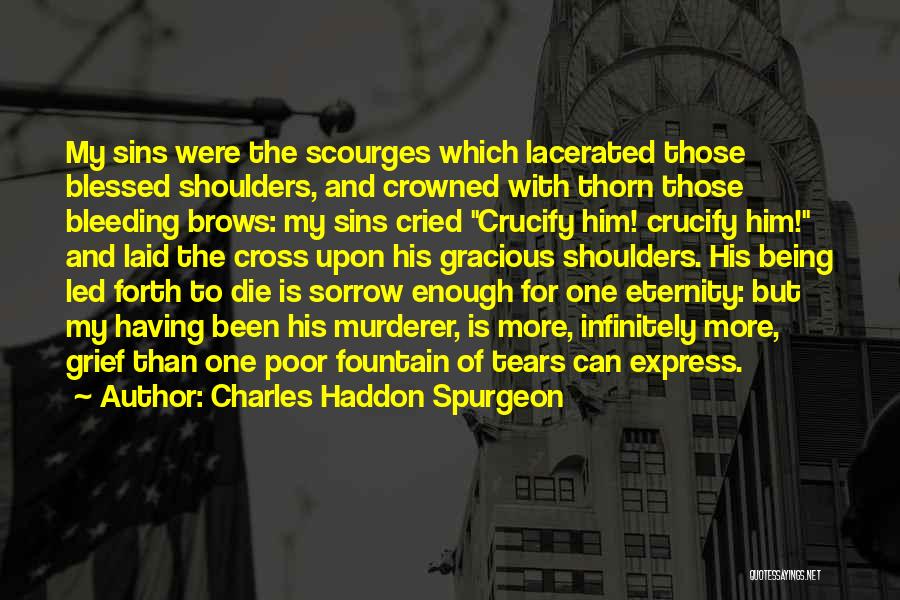 Charles Haddon Spurgeon Quotes: My Sins Were The Scourges Which Lacerated Those Blessed Shoulders, And Crowned With Thorn Those Bleeding Brows: My Sins Cried