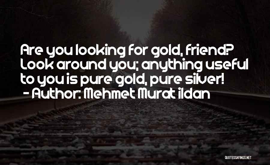 Mehmet Murat Ildan Quotes: Are You Looking For Gold, Friend? Look Around You; Anything Useful To You Is Pure Gold, Pure Silver!