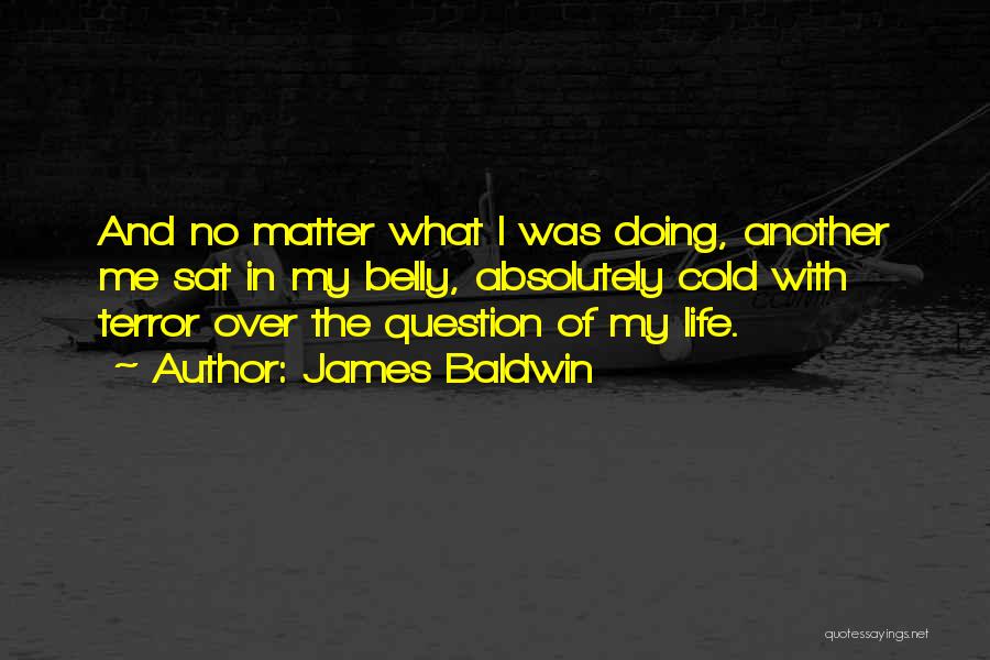 James Baldwin Quotes: And No Matter What I Was Doing, Another Me Sat In My Belly, Absolutely Cold With Terror Over The Question