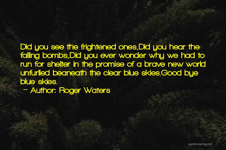 Roger Waters Quotes: Did You See The Frightened Ones,did You Hear The Falling Bombs,did You Ever Wonder Why We Had To Run For