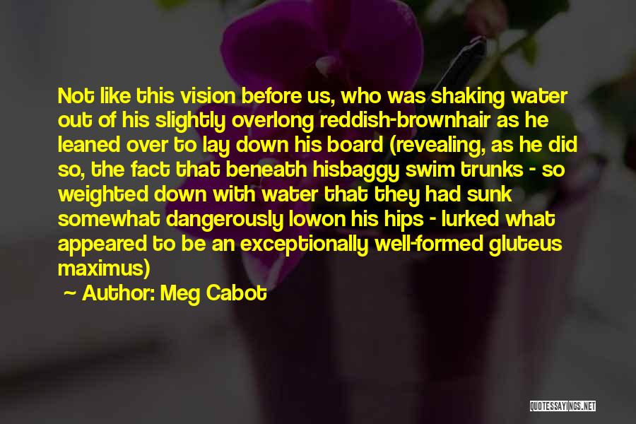 Meg Cabot Quotes: Not Like This Vision Before Us, Who Was Shaking Water Out Of His Slightly Overlong Reddish-brownhair As He Leaned Over