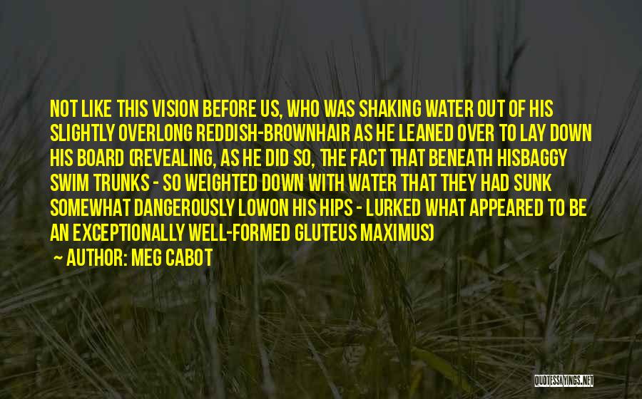 Meg Cabot Quotes: Not Like This Vision Before Us, Who Was Shaking Water Out Of His Slightly Overlong Reddish-brownhair As He Leaned Over