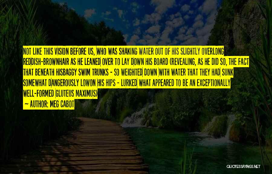 Meg Cabot Quotes: Not Like This Vision Before Us, Who Was Shaking Water Out Of His Slightly Overlong Reddish-brownhair As He Leaned Over