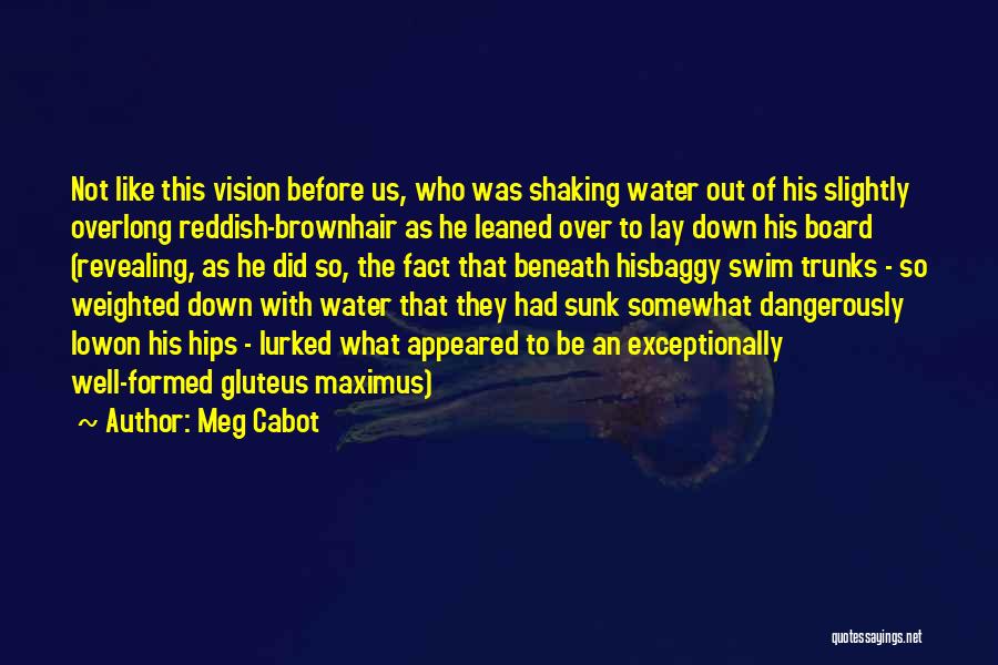 Meg Cabot Quotes: Not Like This Vision Before Us, Who Was Shaking Water Out Of His Slightly Overlong Reddish-brownhair As He Leaned Over