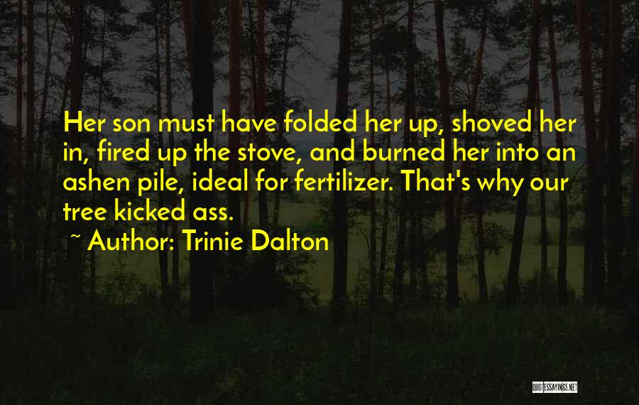 Trinie Dalton Quotes: Her Son Must Have Folded Her Up, Shoved Her In, Fired Up The Stove, And Burned Her Into An Ashen