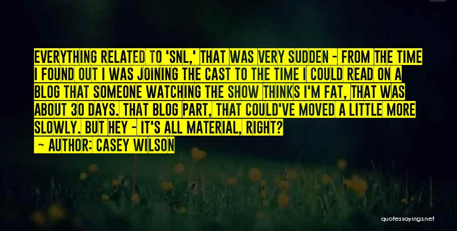 Casey Wilson Quotes: Everything Related To 'snl,' That Was Very Sudden - From The Time I Found Out I Was Joining The Cast