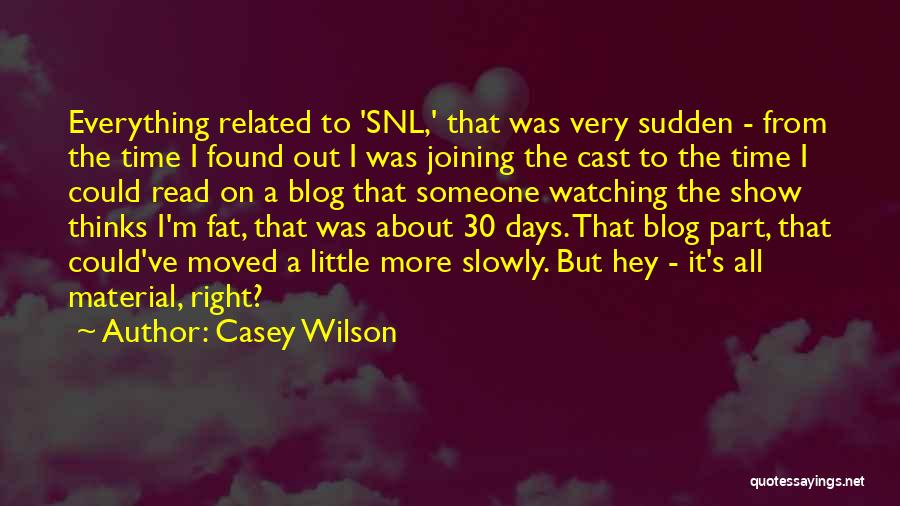 Casey Wilson Quotes: Everything Related To 'snl,' That Was Very Sudden - From The Time I Found Out I Was Joining The Cast