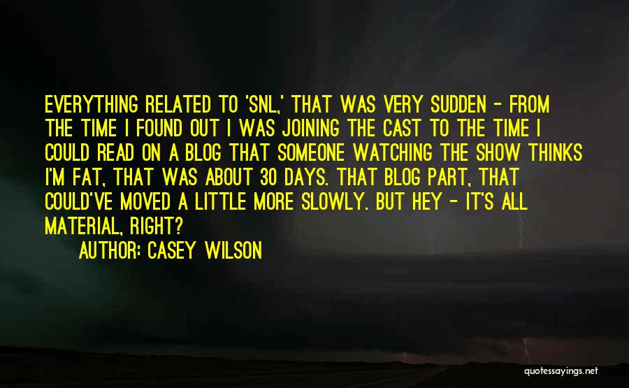 Casey Wilson Quotes: Everything Related To 'snl,' That Was Very Sudden - From The Time I Found Out I Was Joining The Cast