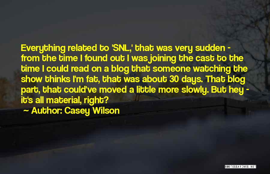 Casey Wilson Quotes: Everything Related To 'snl,' That Was Very Sudden - From The Time I Found Out I Was Joining The Cast