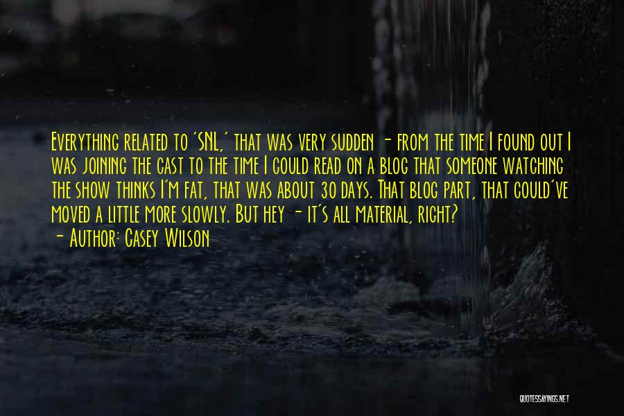 Casey Wilson Quotes: Everything Related To 'snl,' That Was Very Sudden - From The Time I Found Out I Was Joining The Cast