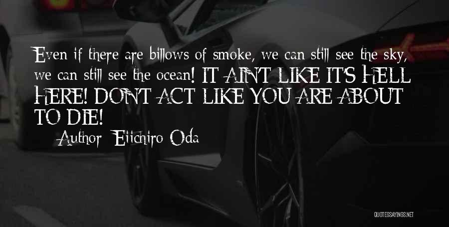 Eiichiro Oda Quotes: Even If There Are Billows Of Smoke, We Can Still See The Sky, We Can Still See The Ocean! It