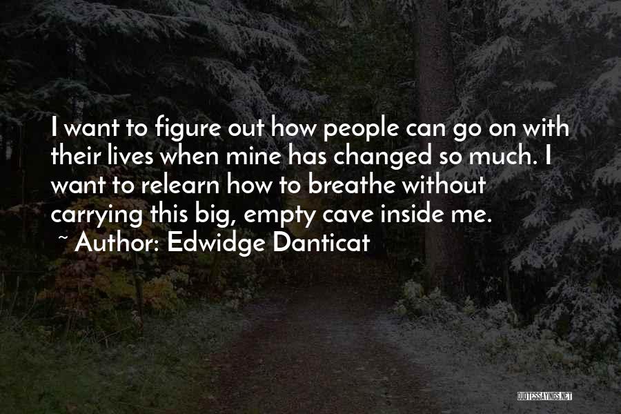 Edwidge Danticat Quotes: I Want To Figure Out How People Can Go On With Their Lives When Mine Has Changed So Much. I