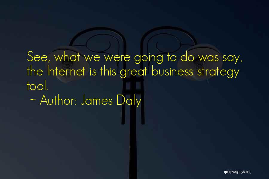 James Daly Quotes: See, What We Were Going To Do Was Say, The Internet Is This Great Business Strategy Tool.