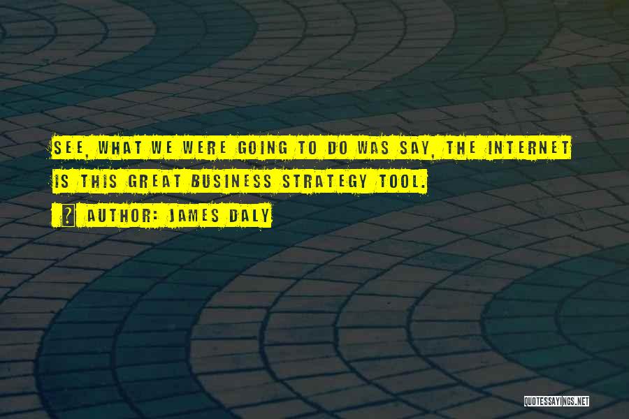 James Daly Quotes: See, What We Were Going To Do Was Say, The Internet Is This Great Business Strategy Tool.