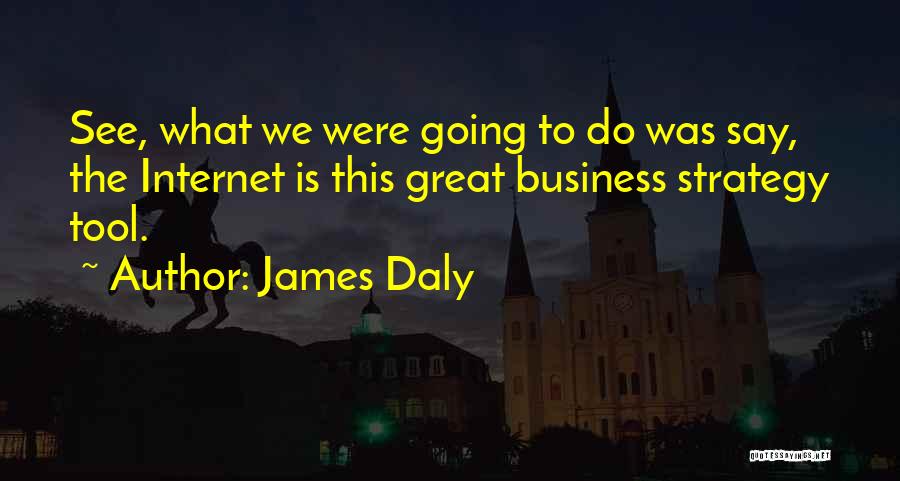 James Daly Quotes: See, What We Were Going To Do Was Say, The Internet Is This Great Business Strategy Tool.