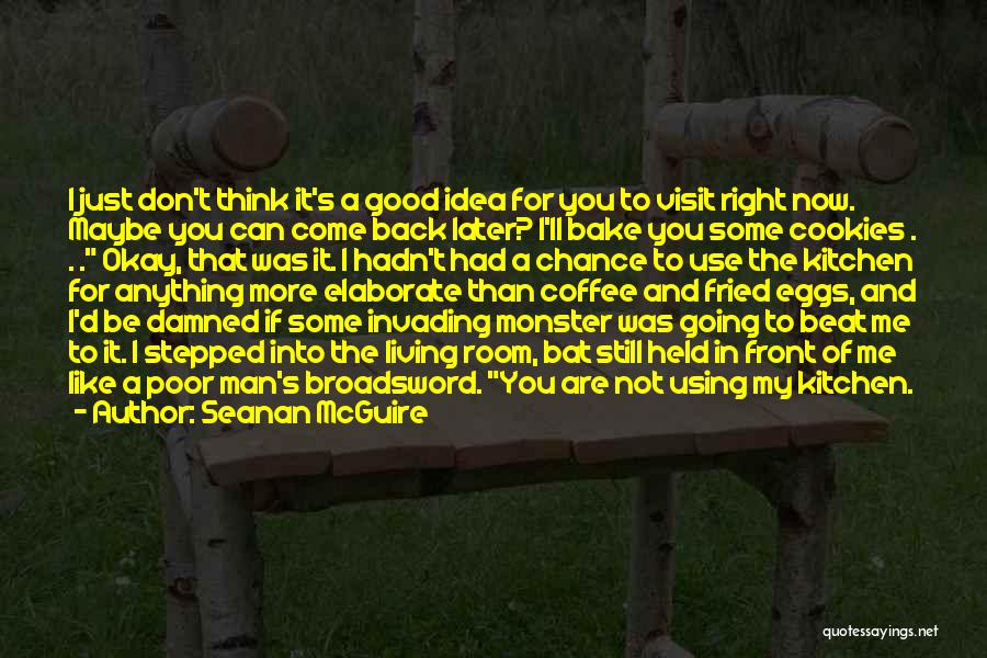 Seanan McGuire Quotes: I Just Don't Think It's A Good Idea For You To Visit Right Now. Maybe You Can Come Back Later?