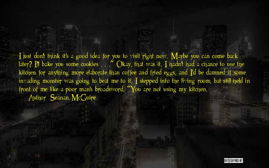 Seanan McGuire Quotes: I Just Don't Think It's A Good Idea For You To Visit Right Now. Maybe You Can Come Back Later?